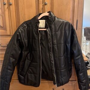 Stoosh Black Puffer Jacket for Women